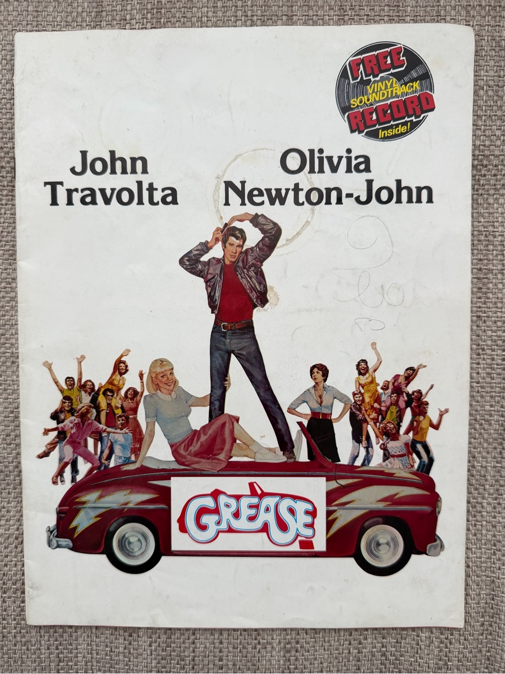 Vintage 1978 “Grease” Souvenir Program Booklet